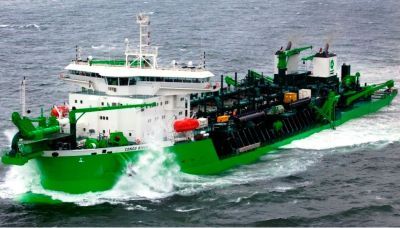 Belgium: DEME Christens New ‘mega’ Trailing SuctionHooper Dredger and Fall Pipe Vessel