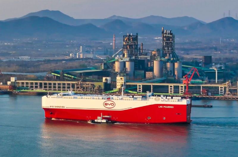 Chinese EV Manufacturer BYD Takes Delivery of Largest Capacity Car Carrier