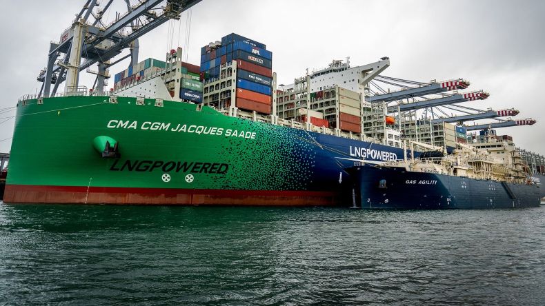 CMA CGM in JV with TotalEnergies to Offer LNG Bunkering from Rotterdam