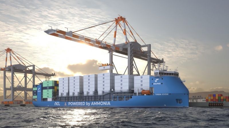 Construction Starts on First Short-Sea, Ammonia-Fueled Containership