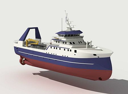 Denmark: Knud E. Hansen Designs Highly Efficient 50m Factory Trawler