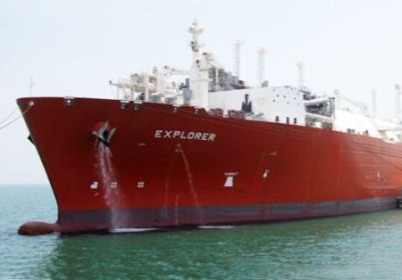 Fire aboard LNG Carrier Explorer, No Casualties