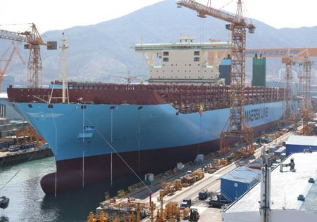 First Triple-E Class Vessel Launched (South Korea)