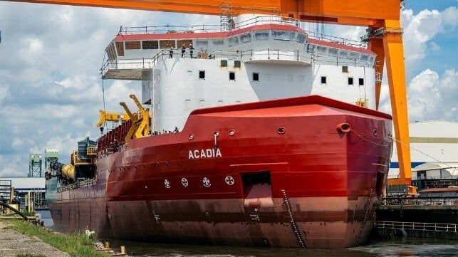 First US-Flagged Subsea Rock Installation Vessel Floated at Hanwha Philly