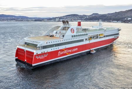 Fjord Line’s New LNG Powered Ferry Tested in Trondheim Fjord (Norway)