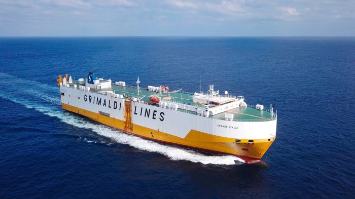 Grimaldi Car Carrier Disabled in English Channel by Engine Room Fire