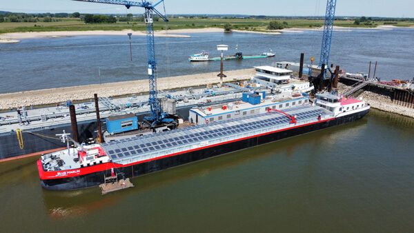 HGK Launches First Inland Cargo Vessel Capable of Sailing With Solar Power