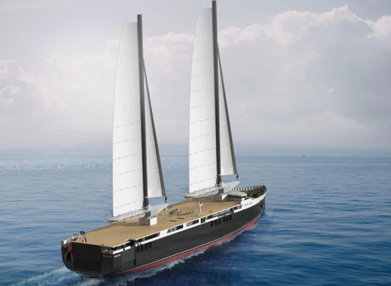 Hull Floated for Innovative Neoliner Wind-Powered Ro-Ro