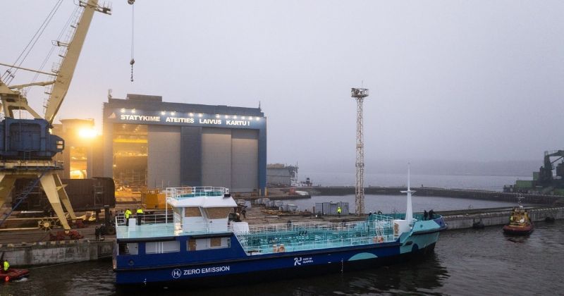 Lithuania Launches Pioneering Hydrogen, Electric-Powered Ship