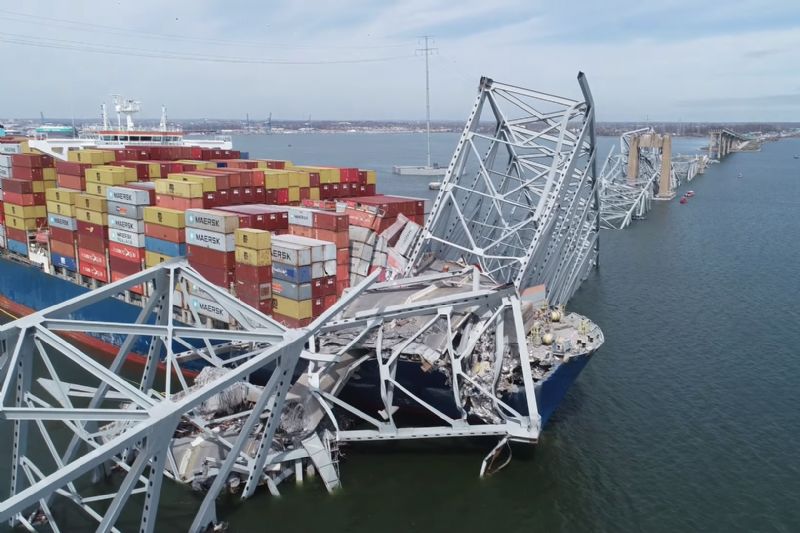 NTSB: Loose Electrical Wire Led to Dali Hitting Francis Scott Key Bridge