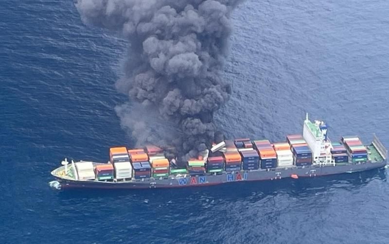 Progress with Wan Hai 503 Fire as India Demands Action from Salvage Efforts