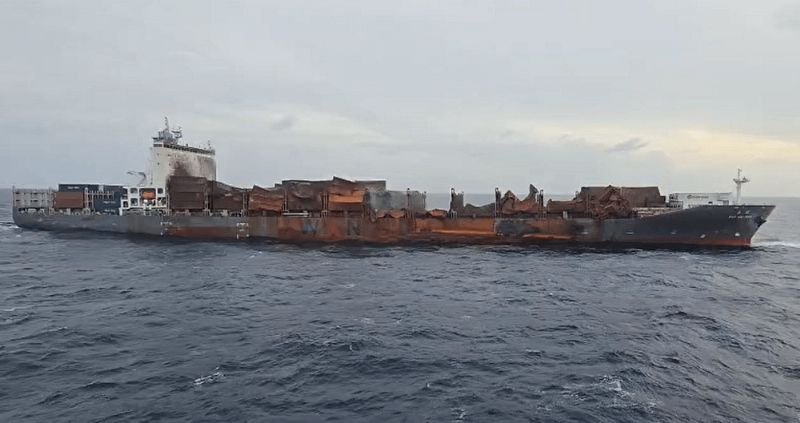 Salvage of Fire-Damaged Wan Hai 503 Faces Operational Challenges