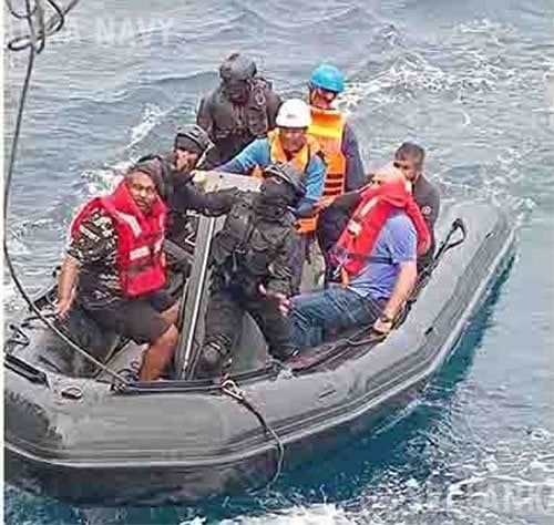 Sri Lanka Navy Rescues Crew from Mysterious Ship That is Drifting Eastward