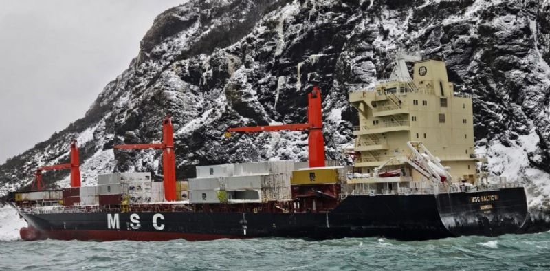 Stranded MSC Baltic III Cannot be Safely Refloated Reports Coast Guard