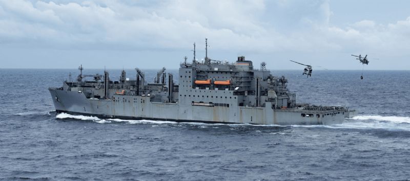 US Navy Logistics Ship Arrives in Korea for Maintenance at Hyundai Yard