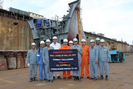 Vietnam: Hyundai Vinashin Lays Kell for Three Bulk Carriers