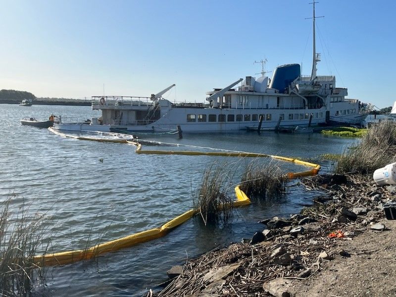 Well-Known Former Cruise Ship Sinks at Berth in Stockton